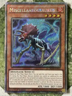YuGiOh MISCELLANEOUSAURUS Platinum Secret Rare RA04-EN022 - Image 2