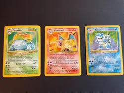 Pokemon Charizard, Blastoise, & Venusaur Trio Unlimited Base Set - Image 1
