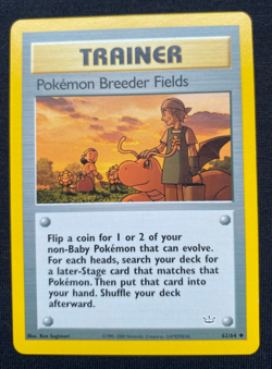 Pokemon TCG Pokemon Breeder Fields Neo Revelation 62/64 Regular LP - Image 1
