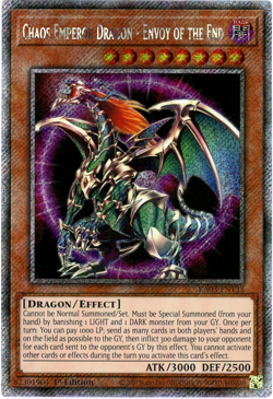 YuGiOh! Chaos Emperor Dragon - Envoy of the End RA03-EN133 Platinum Secret Rare - Image 1