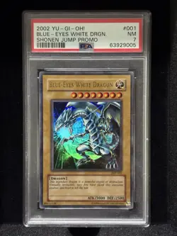 Blue-Eyes White Dragon JMP-001 Shonen Jump Promo Ultra Rare YuGiOh PSA 7 - Image 1