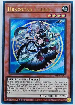 Yugioh JUSH-EN001 Dracotail Lukias Ultra Rare 1st Edition MINT - Image 1