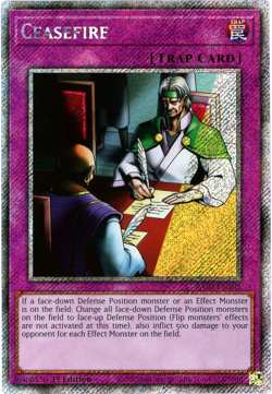 YuGiOh! Ceasefire - RA03-EN105 - Platinum Secret Rare - 1st Edition - NM/M - Image 1