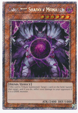YuGiOh! Caius the Shadow Monarch RA03-EN194 - Platinum Secret Rare 1st Edition - Image 1