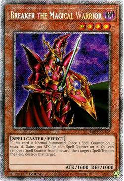 YuGiOh! Breaker the Magical Warrior RA03-EN125 Platinum Secret Rare 1st Edition - Image 1