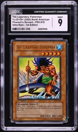 YuGiOh! The Legendary Fisherman - PSV-076 Ultra Rare 1st Edition - CGC MINT 9 - Image 1