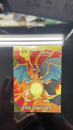 Charizard CLEAR Pokemon Card Topps BLUE Label TV Animation #06 LP PC3 Vintage - Image 1