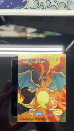 Charizard CLEAR Pokemon Card Topps BLUE Label TV Animation #06 LP PC3 Vintage - Image 2