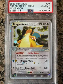 2003 Dragonite EX Holo Rare Card 90/97 GEM MINT PSA 10! - Image 1