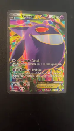 Gengar EX 114/119 Full Art Holo Ultra Rare Card Pokemon XY Phantom Forces 2014 - Image 1