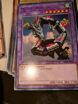 LOB-EN102 Metal Dragon Rare 25th Anniversary Edition YuGiOh Card - Image 1