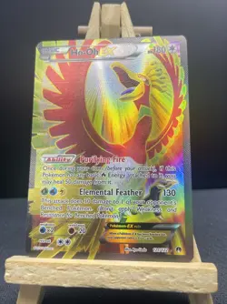 Pokemon TCG Ho-Oh EX Full Art 121/122 Rare Ultra XY Breakpoint Holo Card 2016 NM - Image 1