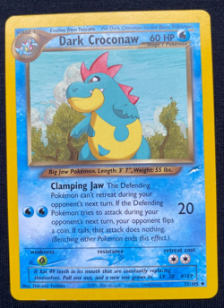Dark Croconaw 32/105 Neo Destiny Pokemon Card NM/LP - Image 1