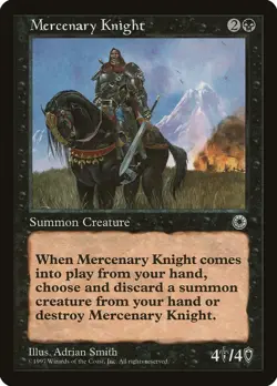 Mercenary Knight Portal NM Black Rare MAGIC THE GATHERING MTG CARD ABUGames - Image 1