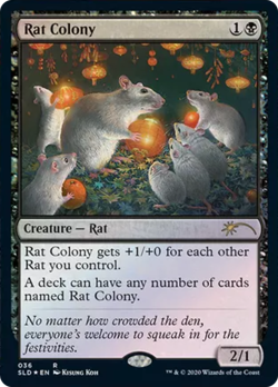 Rat Colony (Secret Lair) FOIL Promo HEAVILY PLD Creature Rare MTG CARD ABUGames - Image 1