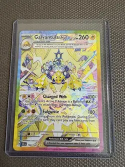 Pokemon TCG Stellar Crown Galvantula EX 168/142 SIR Holo Card NM - Image 1
