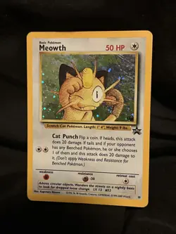 Pokemon TCG Meowth Black Star Promos Holo Card Wizards Black Star Promos 10 - Image 1