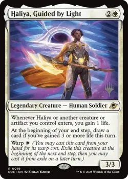 Haliya, Guided by Light EOE NM MTG Promo Stamp - Image 1