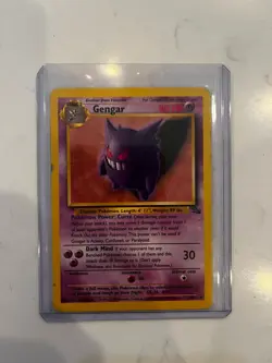 1999 Pokemon Fossil Gengar 1st Edition Non-Holo Card #20/62 -- MP - Image 1
