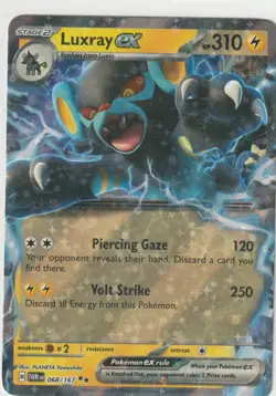 Luxray ex - 068/167 - Pokemon Twilight Masquerade Double Ultra Rare NM - Image 1