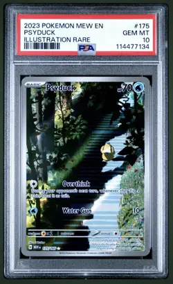 Pokemon Psyduck 175/165 Illustration Rare 2023 151 Holographic GEM MINT PSA 10 - Image 1
