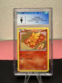 CGC 9 MINT Torchic RC5/RC25 Pokemon Legendary Treasures: Radiant Collection Holo - Image 1