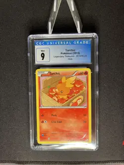 CGC 9 MINT Torchic RC5/RC25 Pokemon Legendary Treasures: Radiant Collection Holo - Image 3