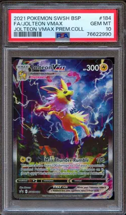 PSA 10 Pokemon Jolteon VMAX SWSH Premium Collection Promo SWSH184 GEM MINT - Image 1