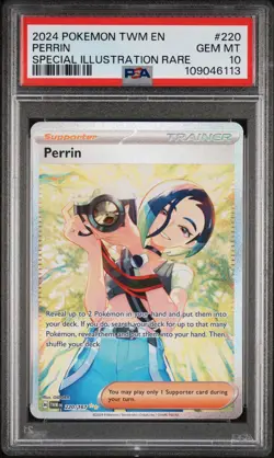 PSA 10 Perrin 220/167 SIR Twilight Masquerade TWM Pokemon Card - Image 1