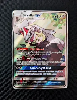 2019 Pokemon Cosmic Eclipse SILVALLY GX Full Art Ultra Rare 227/236~NM - Image 2