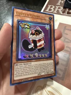 Yugioh Cupsy Yummy JUSH-EN016 Ultra Rare 1st Edition NM In Hand - Image 1