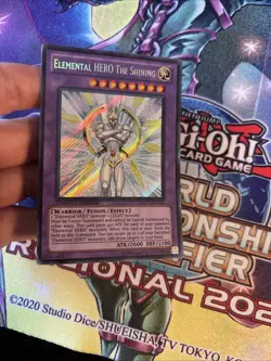 (YBL) Yugioh Elemental HERO The Shining PRC1-ENV01 Limited Secret Rare LP - Image 5