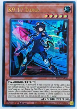 Yugioh JUSH-EN031 K9-17 Izuna Ultra Rare 1st Edition MINT - Image 1