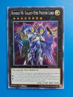 LP Yugioh Number 90: Galaxy-Eyes Photon Lord BLRR-EN033 Secret Rare 1st Edition - Image 1