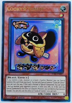 Yugioh JUSH-EN017 Cooky☆Yummy Ultra Rare 1st Edition MINT - Image 1