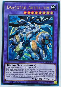 Yugioh JUSH-EN006 Dracotail Arthalion Ultra Rare 1st Edition MINT - Image 1