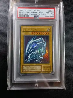 PSA8 Yugioh LB-01 Blue-Eyes White Dragon Ultra Rare Japanese 2000 - Image 1