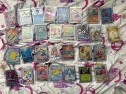30 Card Pokemon Full Art Holo Lot Shiny 151 Wartortle Darkrai Rainbow N’s Zoro - Image 1