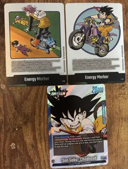 Dragon Ball Super Card Game Fusion World Set Of 2 Foil Energy Markers +Foil GOKU - Image 1