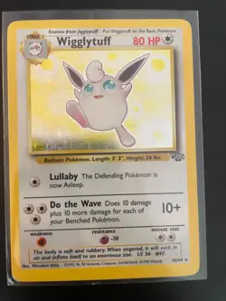 Wigglytuff 16/64 Jungle Holo Pokemon Card, Excellent Condition, Ungraded - Image 1