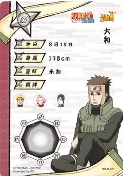 Naruto Kayou TCG - Yamato - T2W3 R-071 - Foil Trading Card - Image 2