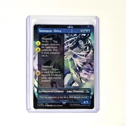 Magic: The Gathering Final Fantasy Summon Shiva Borderless Foil Card - Image 1