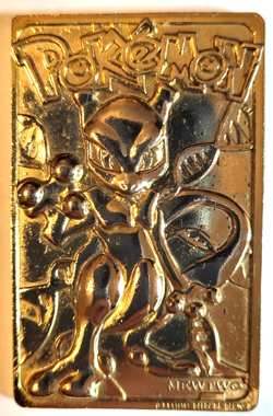 1999 Pokemon Mewtwo 23 Karat Gold Plated Special Edition Trading Card Collect BK - Image 1