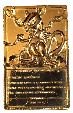 1999 Pokemon Mewtwo 23 Karat Gold Plated Special Edition Trading Card Collect BK - Image 2