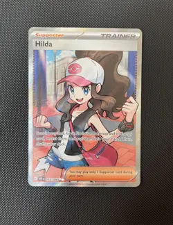 Hilda 164/086 Full Art Ultra Rare SV: White Flare Pokemon TCG Trainer Card - Image 1