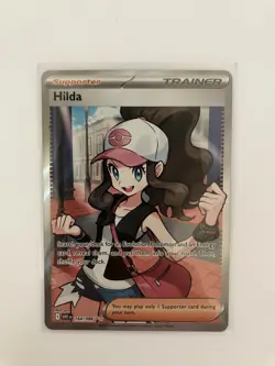 Hilda 164/086 Full Art Ultra Rare SV: White Flare Pokemon TCG Trainer Card - Image 1
