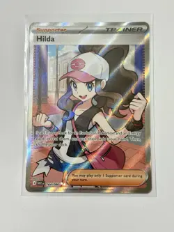 Hilda 164/086 Full Art Ultra Rare SV: White Flare Pokemon TCG Trainer Card - Image 1