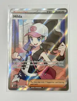 Hilda 164/086 Full Art Ultra Rare SV: White Flare Pokemon TCG Trainer Card - Image 1