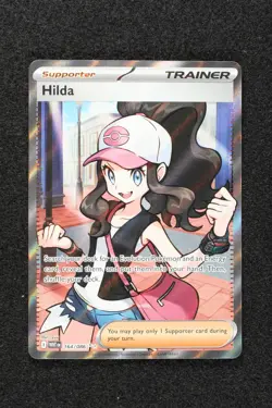 Hilda 164/086 Full Art Ultra Rare SV: White Flare Pokemon TCG Trainer Card - Image 1