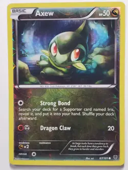REVERSE HOLO Axew 67/101 LP - Plasma Blast Pokemon Card sui Art - Image 1